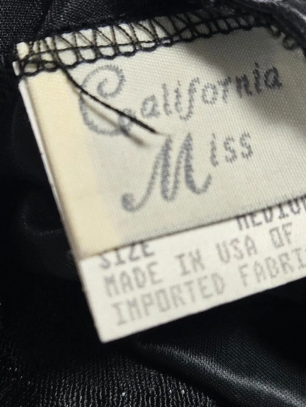 Vintage Miss California Women's Sequin Black Bodysuit Dance Cosplay Size Medium - Picture 4 of 4